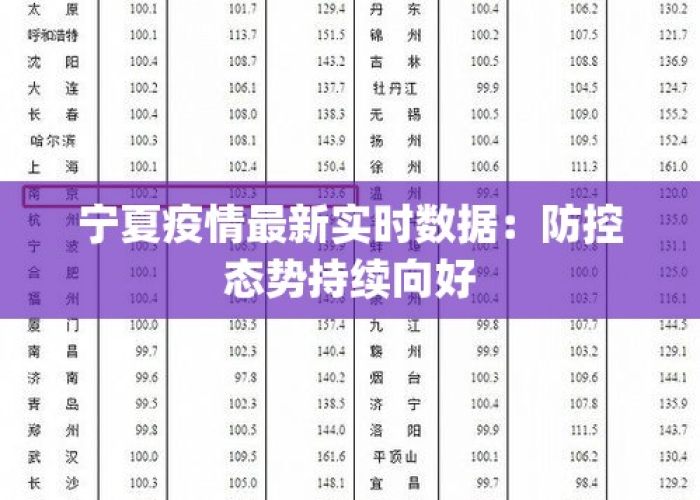 宁夏回族自治区疫情实时数据，精准防控下的坚守与希望
