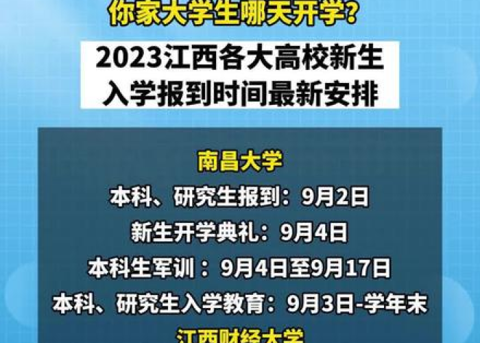 【南昌各大院校开学时间,南昌所有大学开学时间】 【南昌各大院校开学时间,南昌所有大学开学时间】