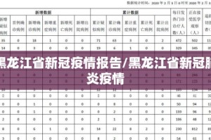 黑龙江省疫情防控公告，科学精准施策，筑牢北疆健康防线